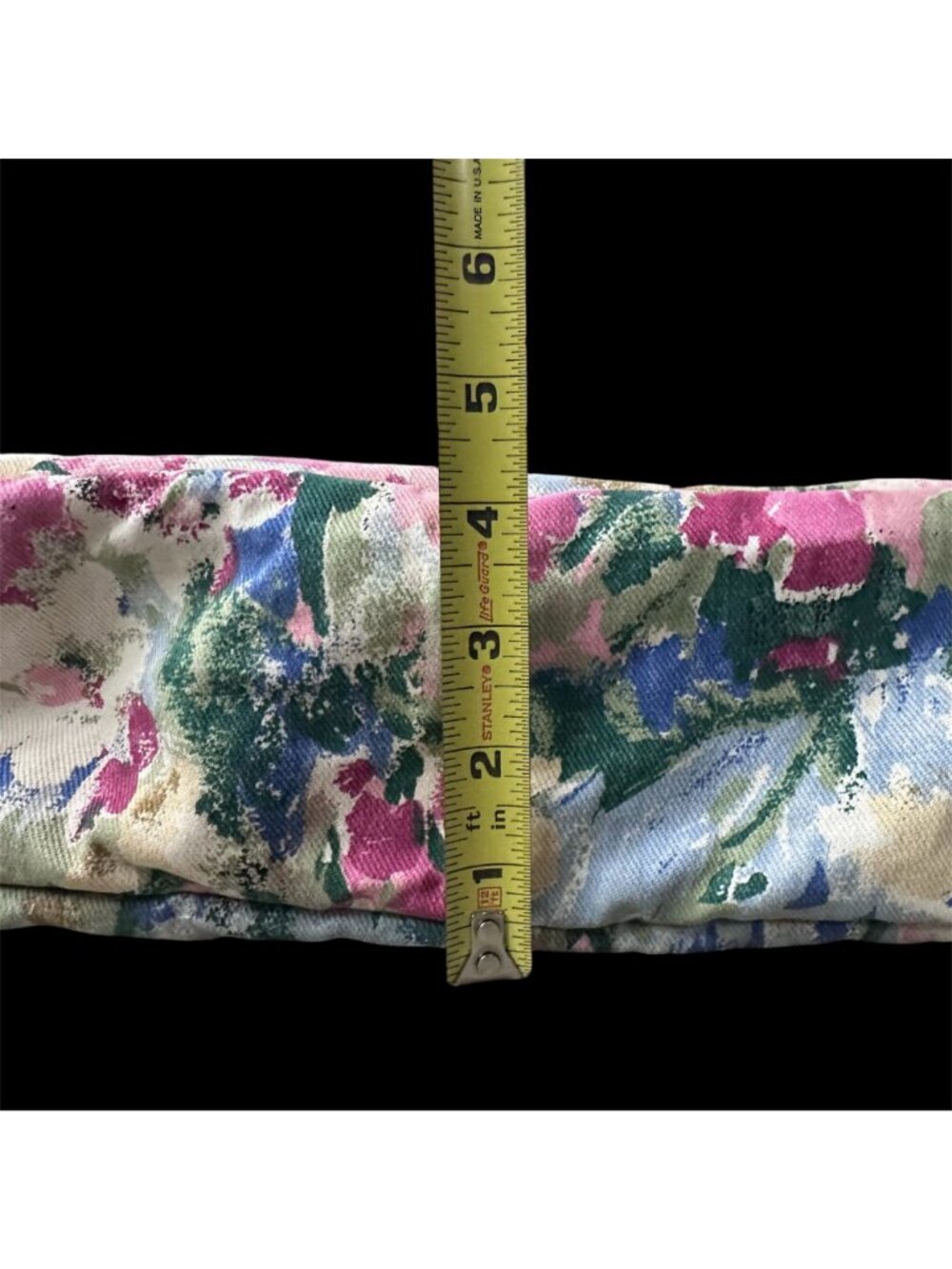 Vintage Tote Bag Floral Insulated Pink Blue Flowers Cottage Granny Dual Handles - Picture 11 of 11